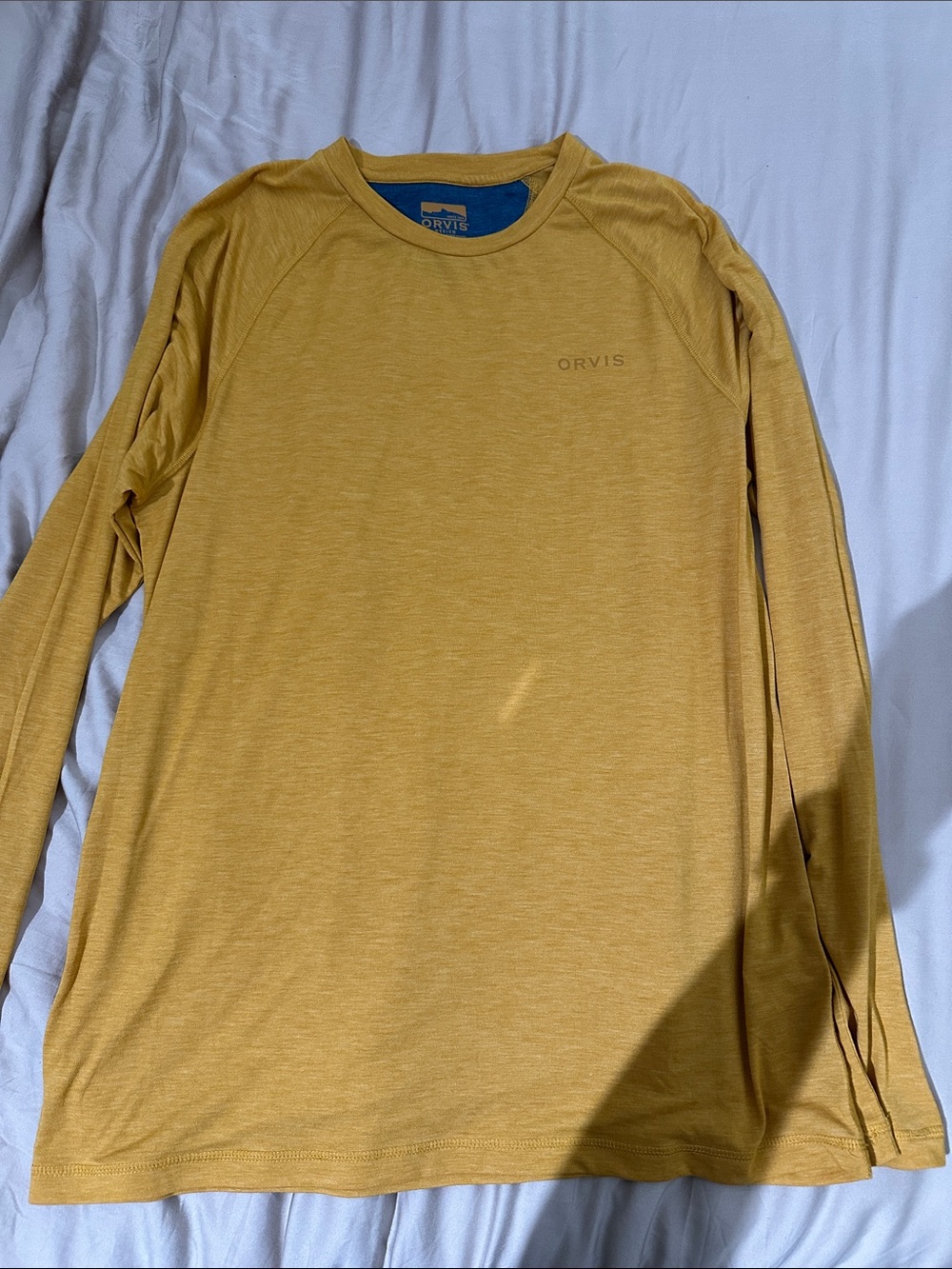 Orvis Men's Long-Sleeve Performance Tee — Mustard